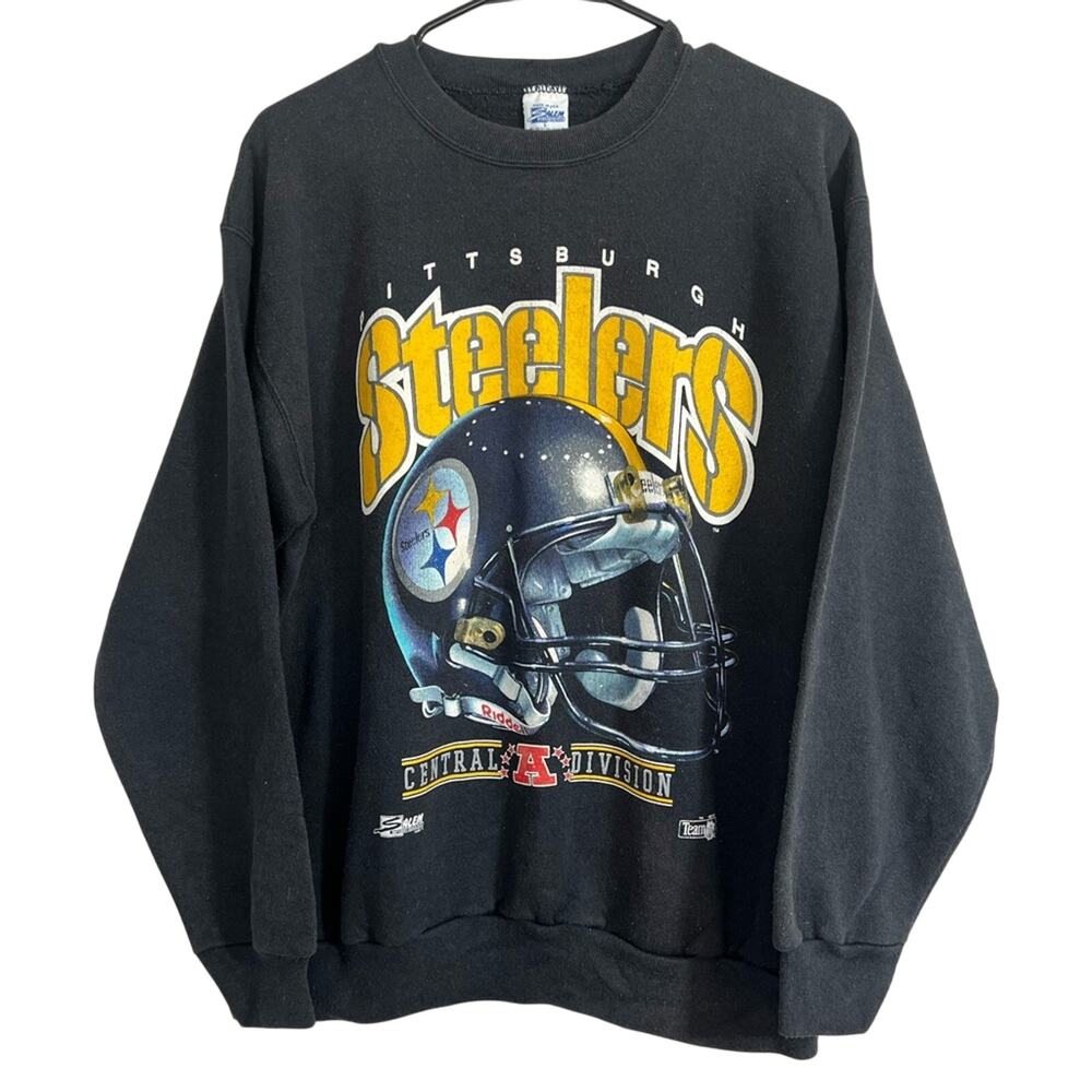 VINTAGE Pittsburgh Steelers Sweatshirt Mens LARGE 90s Crewneck Salem Made In USA